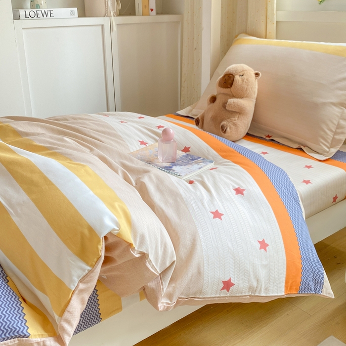 91家纺网 家纺一手货源 找家纺 朵安2025新款全棉印花学生三件套 莫卡迪