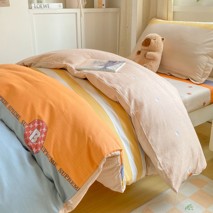 91家纺网 家纺一手货源 找家纺 朵安2025新款全棉印花学生三件套 莫卡迪