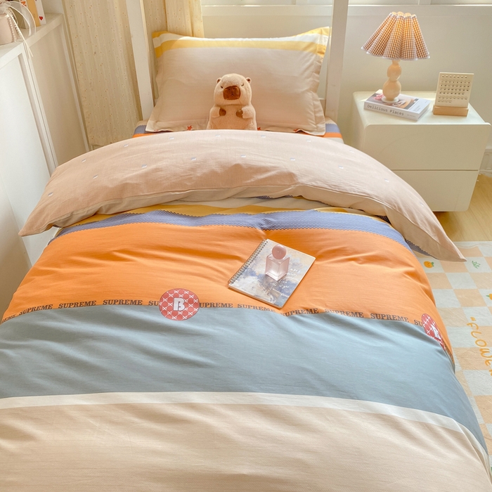 91家纺网 家纺一手货源 找家纺 朵安2025新款全棉印花学生三件套 莫卡迪