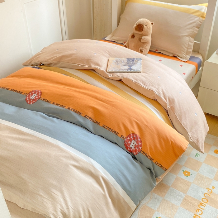 91家纺网 家纺一手货源 找家纺 朵安2025新款全棉印花学生三件套 莫卡迪