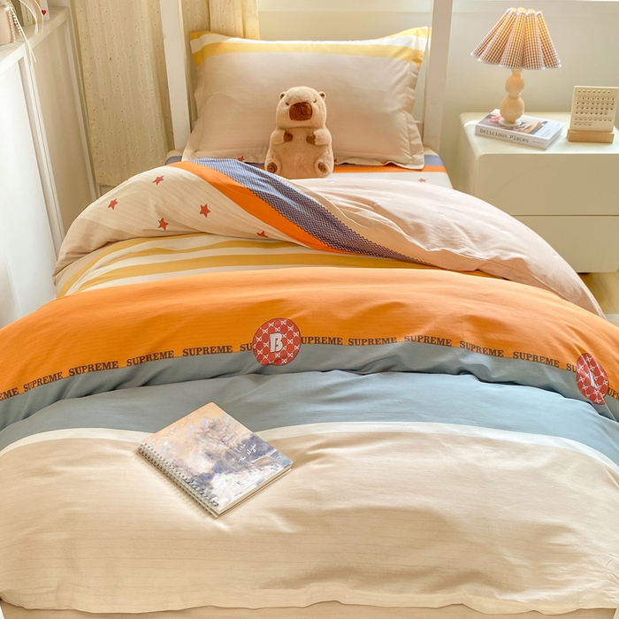 91家纺网 家纺一手货源 找家纺 朵安2025新款全棉印花学生三件套 莫卡迪