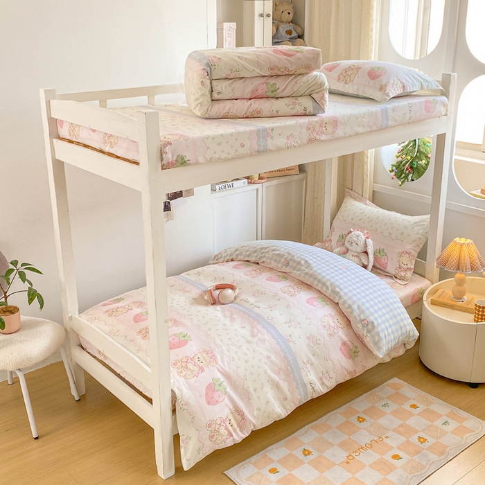 朵安2025新款全棉印花学生三件套 妮娜熊