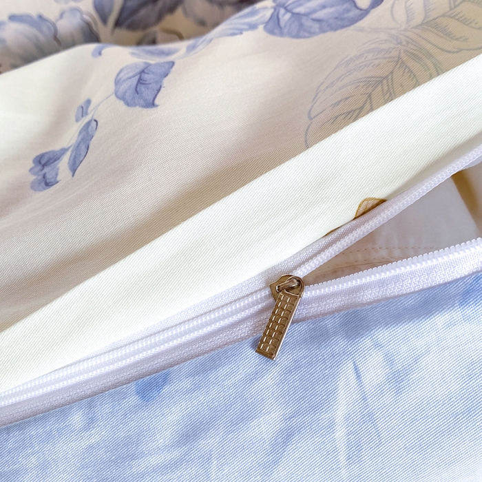 91家纺网 家纺一手货源 找家纺 朵安2025新款全棉印花学生三件套 青花舞梦