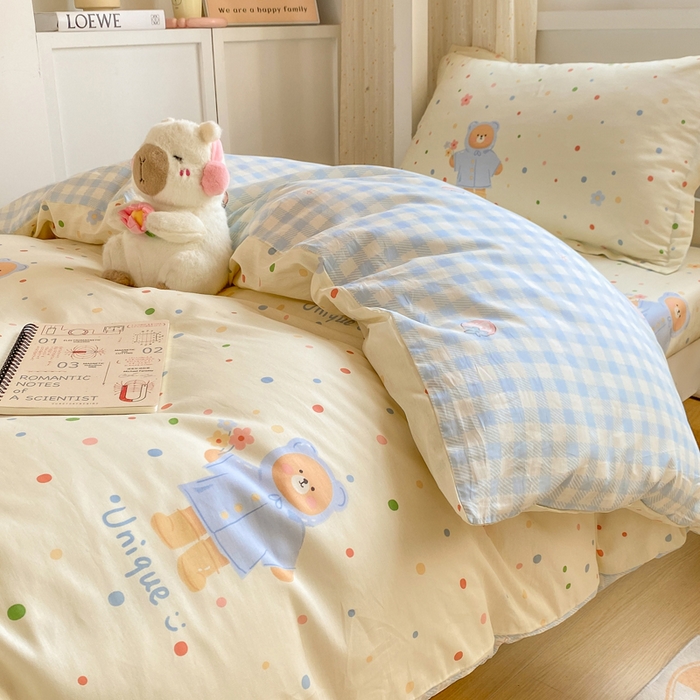 91家纺网 家纺一手货源 找家纺 朵安2025新款全棉印花学生三件套 闪耀暖暖