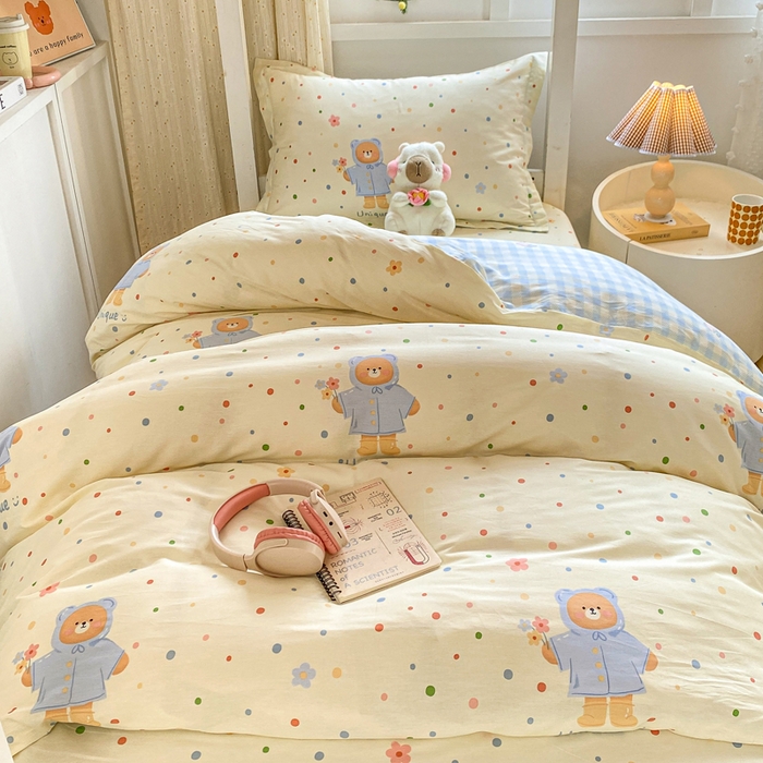 91家纺网 家纺一手货源 找家纺 朵安2025新款全棉印花学生三件套 闪耀暖暖