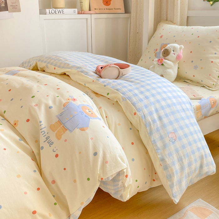 91家纺网 家纺一手货源 找家纺 朵安2025新款全棉印花学生三件套 闪耀暖暖