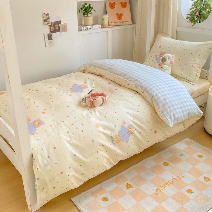 91家纺网 家纺一手货源 找家纺 朵安2025新款全棉印花学生三件套 闪耀暖暖