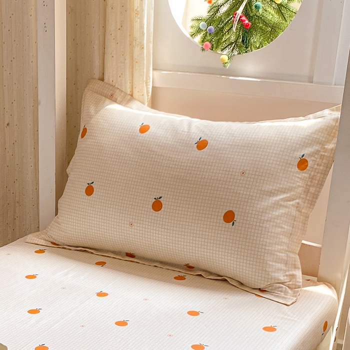 91家纺网 家纺一手货源 找家纺 朵安2025新款全棉印花学生三件套 甜橙