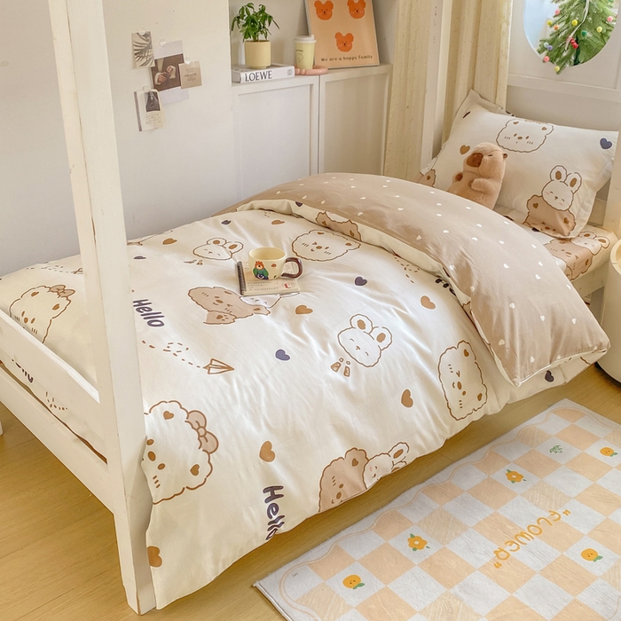 91家纺网 家纺一手货源 找家纺 朵安2025新款全棉印花学生三件套 童年趣宝