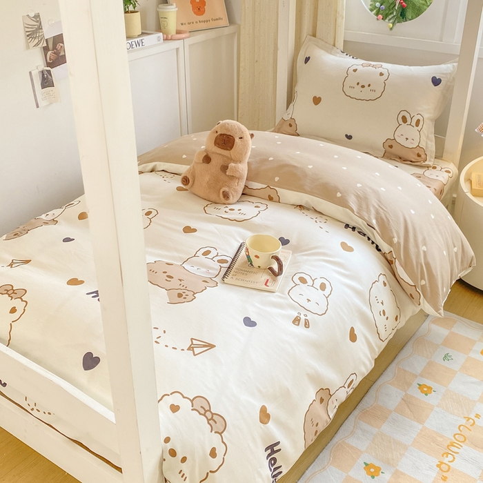 91家纺网 家纺一手货源 找家纺 朵安2025新款全棉印花学生三件套 童年趣宝