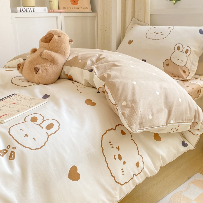 91家纺网 家纺一手货源 找家纺 朵安2025新款全棉印花学生三件套 童年趣宝