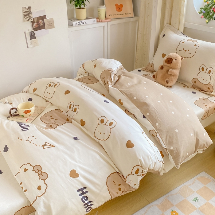 91家纺网 家纺一手货源 找家纺 朵安2025新款全棉印花学生三件套 童年趣宝