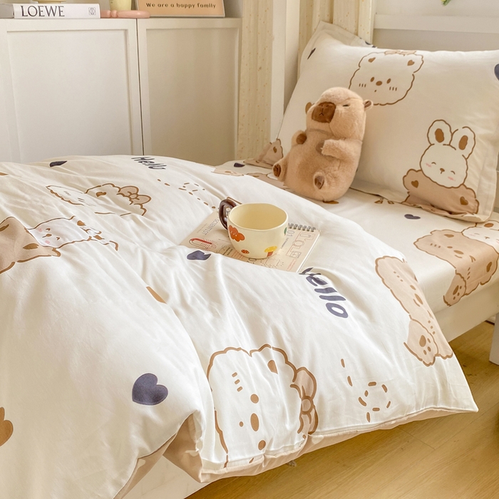 91家纺网 家纺一手货源 找家纺 朵安2025新款全棉印花学生三件套 童年趣宝