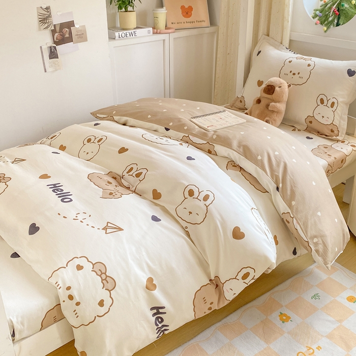 91家纺网 家纺一手货源 找家纺 朵安2025新款全棉印花学生三件套 童年趣宝