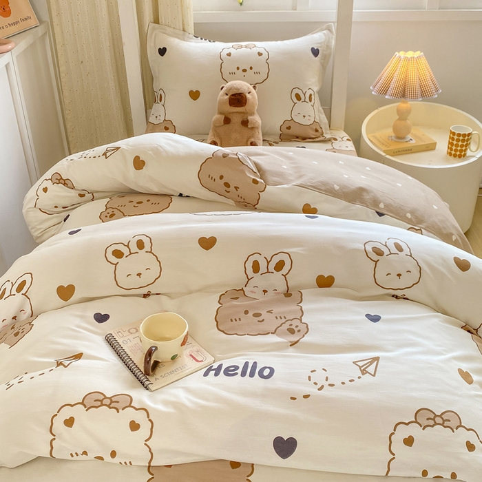 91家纺网 家纺一手货源 找家纺 朵安2025新款全棉印花学生三件套 童年趣宝