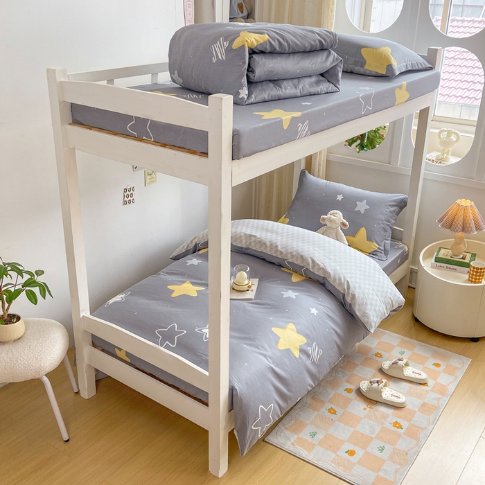 91家纺网 家纺一手货源 找家纺 朵安2025新款全棉印花学生三件套 星辰万里