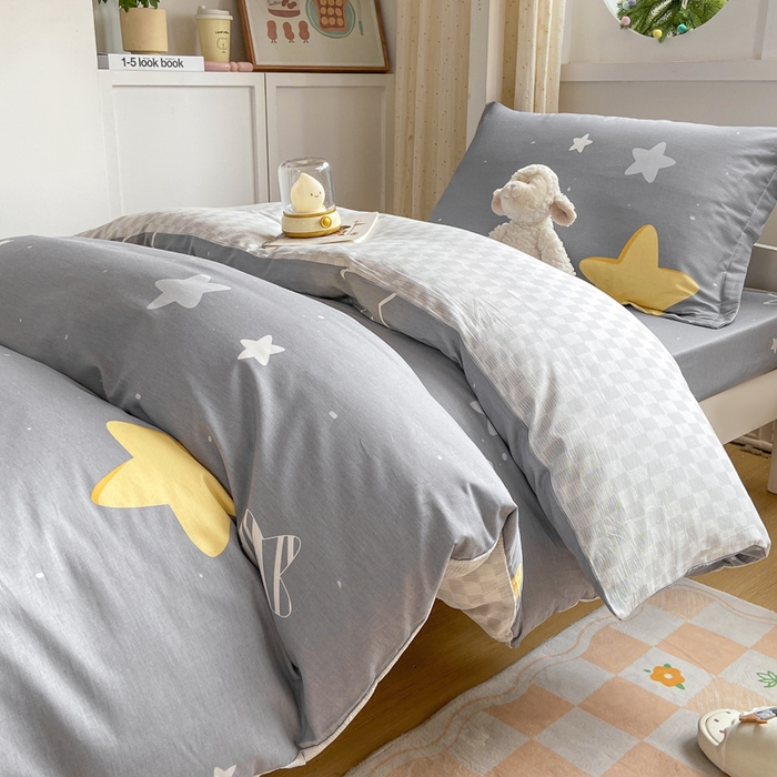 91家纺网 家纺一手货源 找家纺 朵安2025新款全棉印花学生三件套 星辰万里