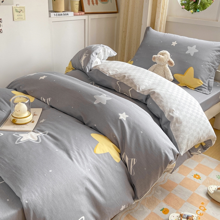 91家纺网 家纺一手货源 找家纺 朵安2025新款全棉印花学生三件套 星辰万里