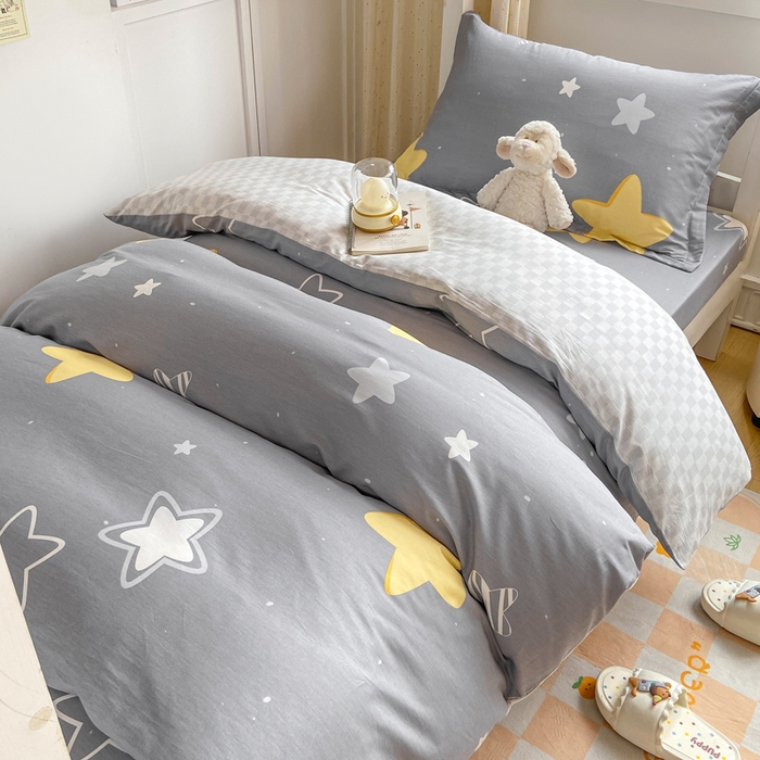 91家纺网 家纺一手货源 找家纺 朵安2025新款全棉印花学生三件套 星辰万里