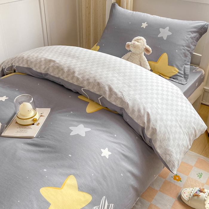 91家纺网 家纺一手货源 找家纺 朵安2025新款全棉印花学生三件套 星辰万里