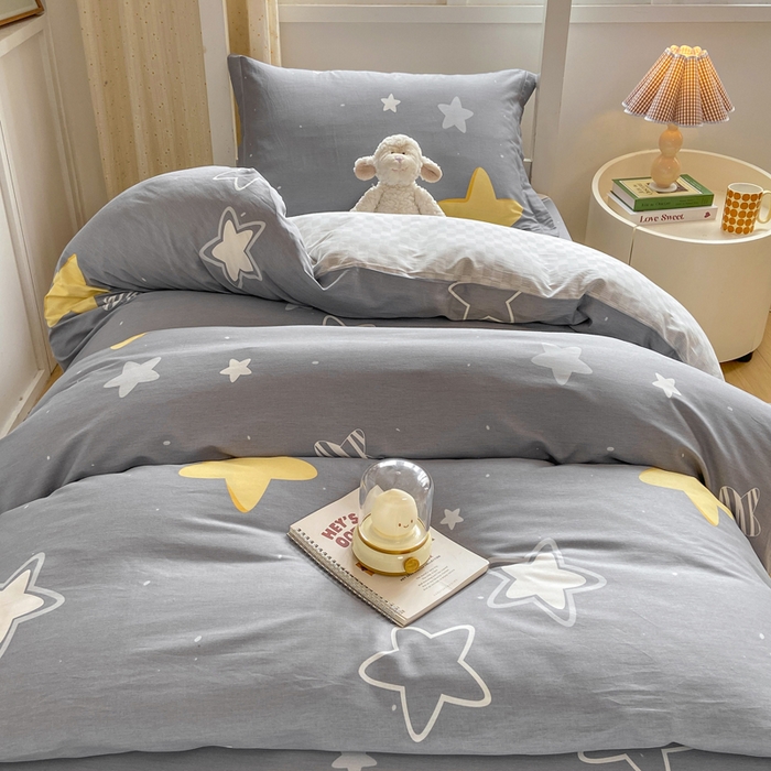 91家纺网 家纺一手货源 找家纺 朵安2025新款全棉印花学生三件套 星辰万里