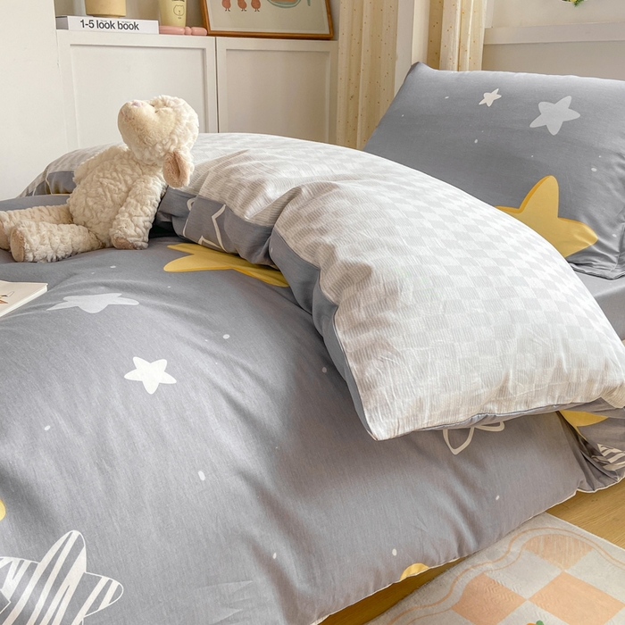 91家纺网 家纺一手货源 找家纺 朵安2025新款全棉印花学生三件套 星辰万里