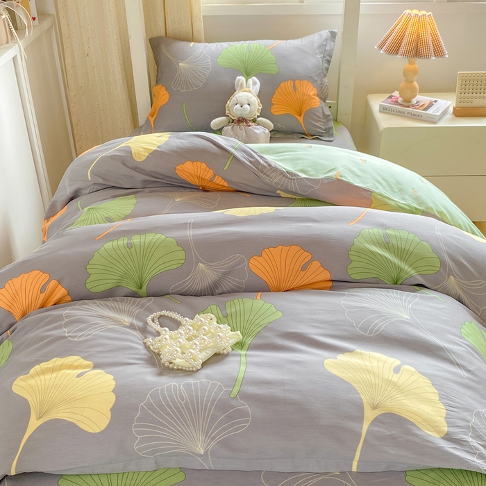 91家纺网 家纺一手货源 找家纺 朵安2025新款全棉印花学生三件套 杏语心愿