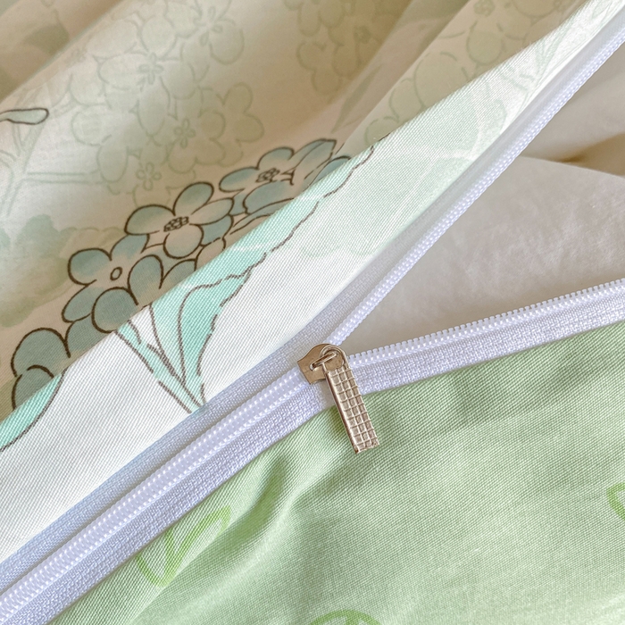 91家纺网 家纺一手货源 找家纺 朵安2025新款全棉印花学生三件套 绣球花语