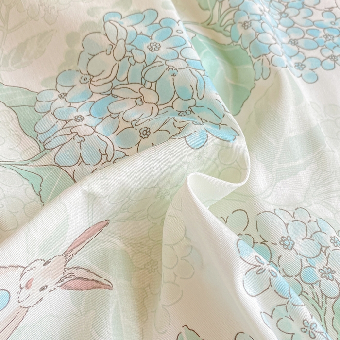 91家纺网 家纺一手货源 找家纺 朵安2025新款全棉印花学生三件套 绣球花语