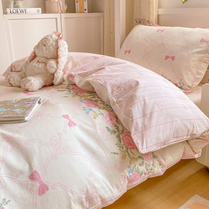 91家纺网 家纺一手货源 找家纺 朵安2025新款全棉印花学生三件套 仲夏美梦