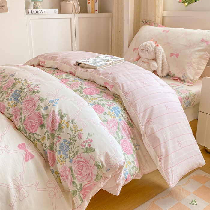 91家纺网 家纺一手货源 找家纺 朵安2025新款全棉印花学生三件套 仲夏美梦