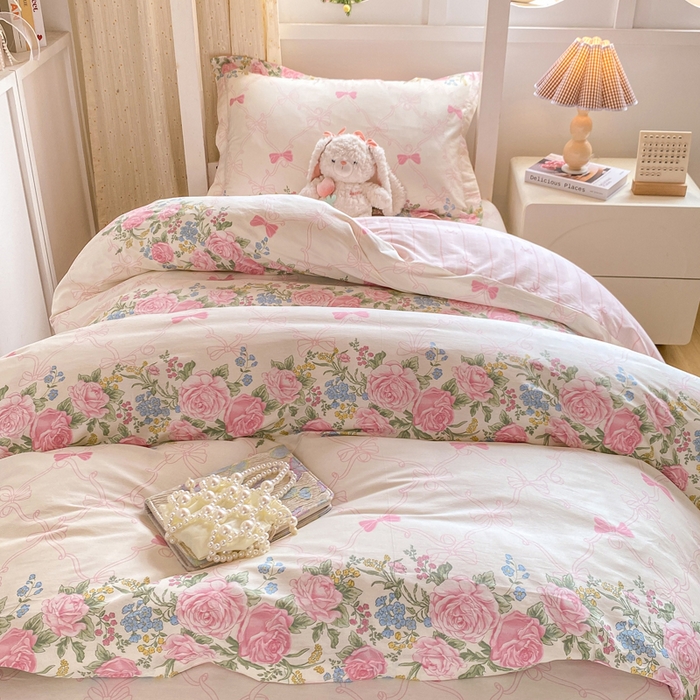 91家纺网 家纺一手货源 找家纺 朵安2025新款全棉印花学生三件套 仲夏美梦