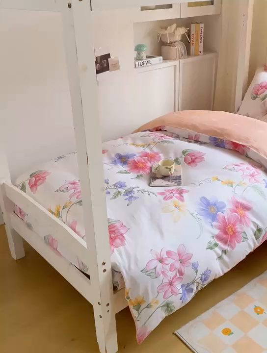 91家纺网 家纺一手货源 找家纺 朵安2025新款全棉印花学生三件套 花雅图