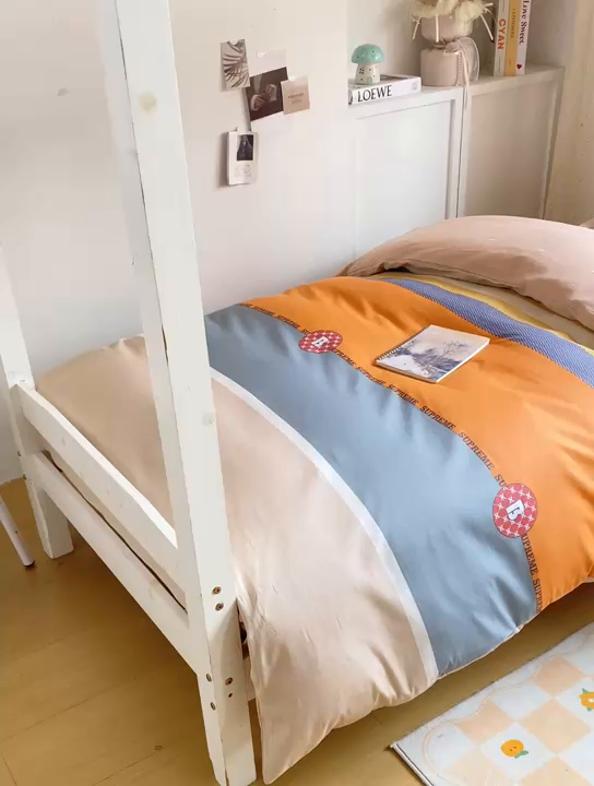 91家纺网 家纺一手货源 找家纺 朵安2025新款全棉印花学生三件套 莫卡迪