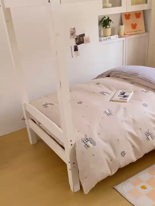 91家纺网 家纺一手货源 找家纺 朵安2025新款全棉印花学生三件套 皮皮狗