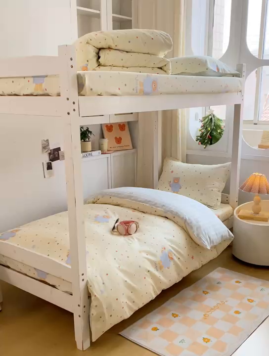 91家纺网 家纺一手货源 找家纺 朵安2025新款全棉印花学生三件套 闪耀暖暖