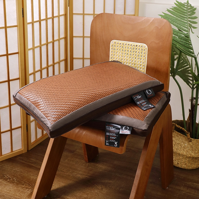 91家纺网 家纺一手货源 找家纺 雅晨枕芯工厂店 2025新款夏季清凉冰藤薰衣草甜荞麦枕头枕芯 苦荞枕-咖色