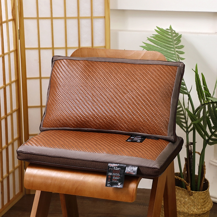 91家纺网 家纺一手货源 找家纺 雅晨枕芯工厂店 2025新款夏季清凉冰藤薰衣草甜荞麦枕头枕芯 苦荞枕-咖色