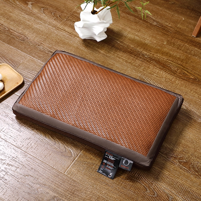 91家纺网 家纺一手货源 找家纺 雅晨枕芯工厂店 2025新款夏季清凉冰藤薰衣草甜荞麦枕头枕芯 苦荞枕-咖色