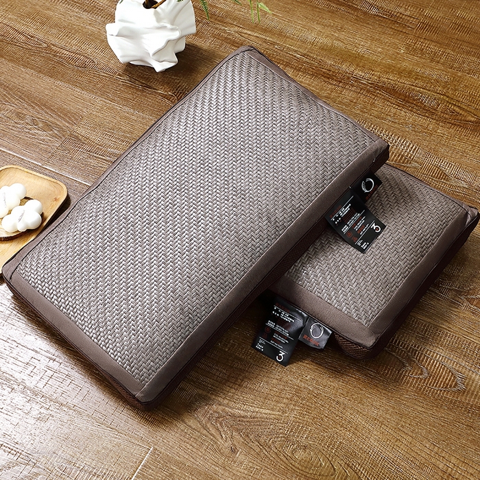 91家纺网 家纺一手货源 找家纺 雅晨枕芯工厂店 2025新款夏季清凉冰藤薰衣草甜荞麦枕头枕芯 苦荞枕-灰色