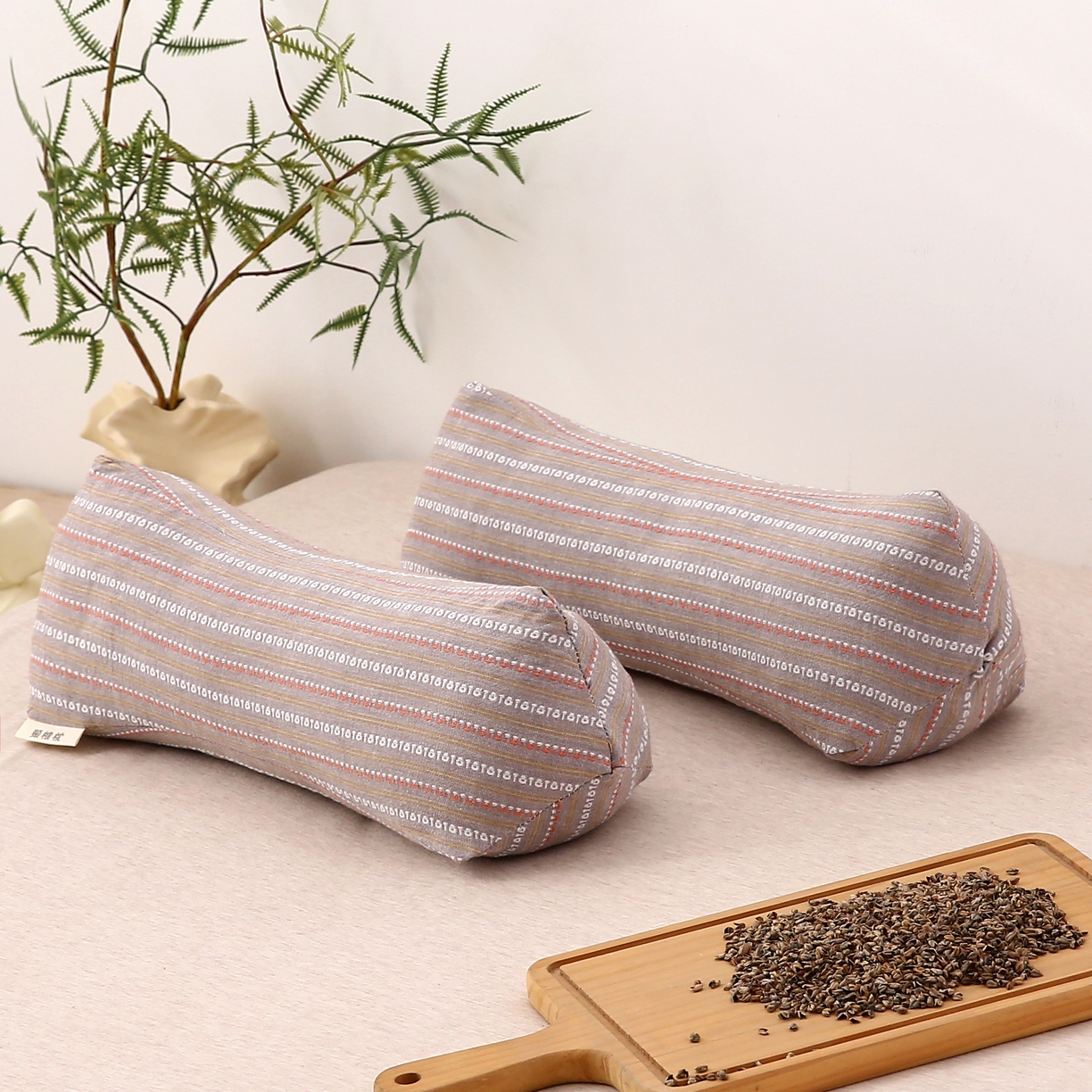 91家纺网 家纺一手货源 找家纺 （总）珍贝2025新款3D条纹菱形荞麦枕