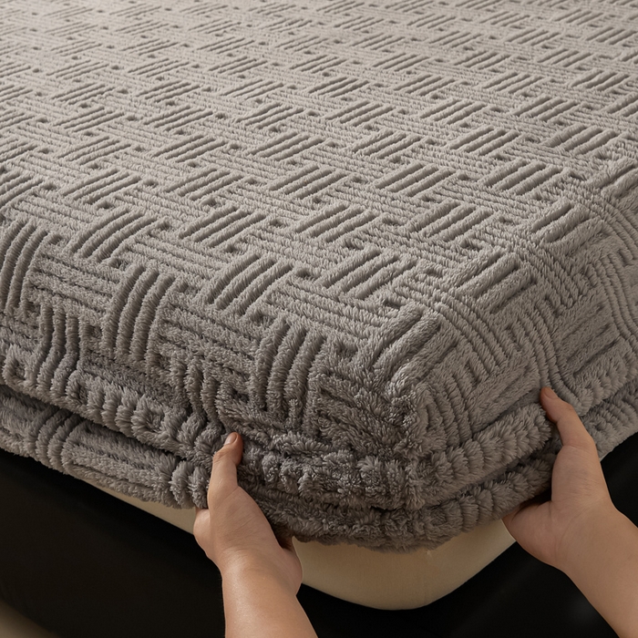 91家纺网 家纺一手货源 找家纺 （总）欧邦2025新款提花舒棉绒塔芙绒床笠跨境-场景一