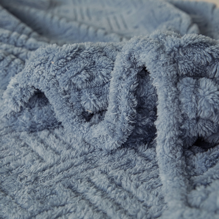 91家纺网 家纺一手货源 找家纺 欧邦2025新款提花舒棉绒塔芙绒床笠跨境-场景一 贵族蓝