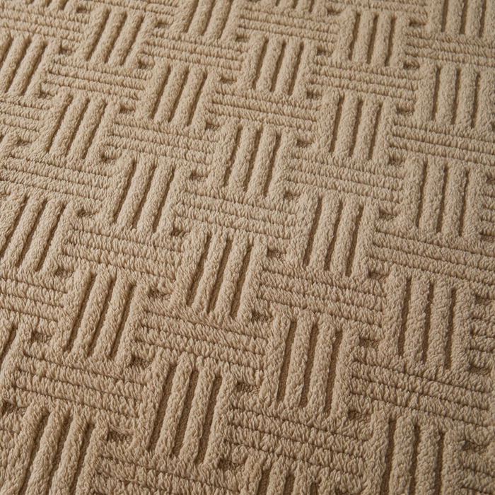 91家纺网 家纺一手货源 找家纺 欧邦2025新款提花舒棉绒塔芙绒床笠跨境-场景一 深卡其