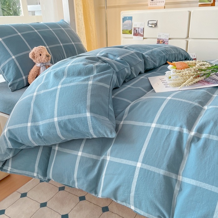 91家纺网 家纺一手货源 找家纺 （总）柠萌家居 2025年最新款学生宿舍全棉无印风A类良品宿舍上下铺三件套