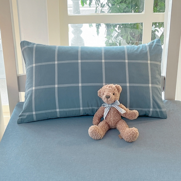 91家纺网 家纺一手货源 找家纺 （总）柠萌家居 2025年最新款学生宿舍全棉无印风A类良品宿舍上下铺三件套