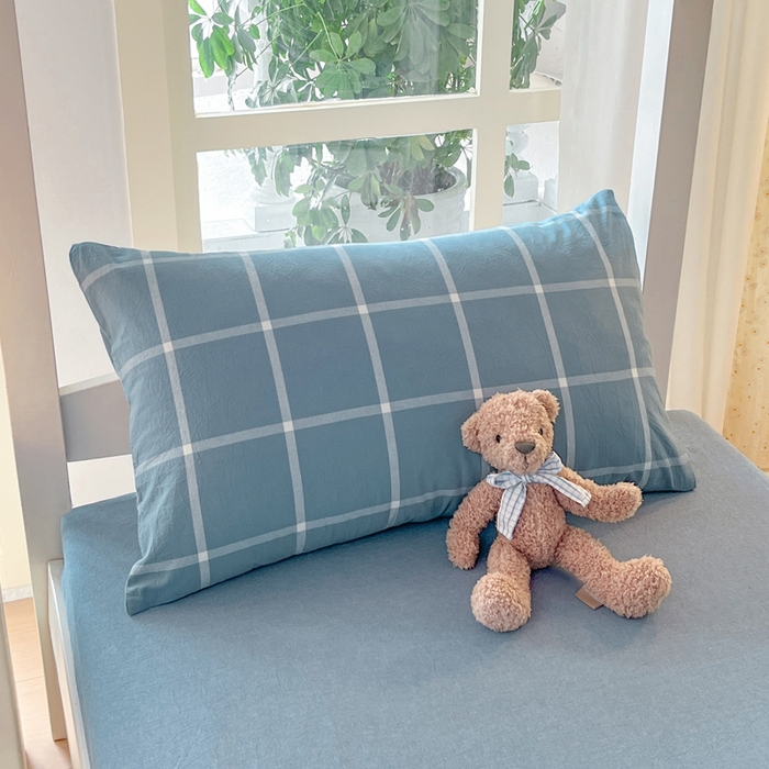 91家纺网 家纺一手货源 找家纺 （总）柠萌家居 2025年最新款学生宿舍全棉无印风A类良品宿舍上下铺三件套