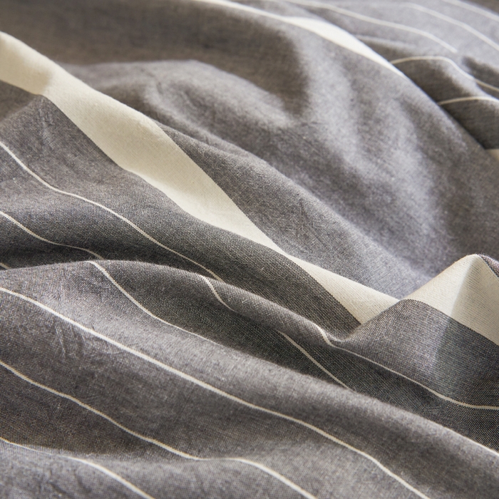 91家纺网 家纺一手货源 找家纺 柠萌家居 2025年最新款学生宿舍全棉无印风A类良品宿舍上下铺三件套 光阴灰