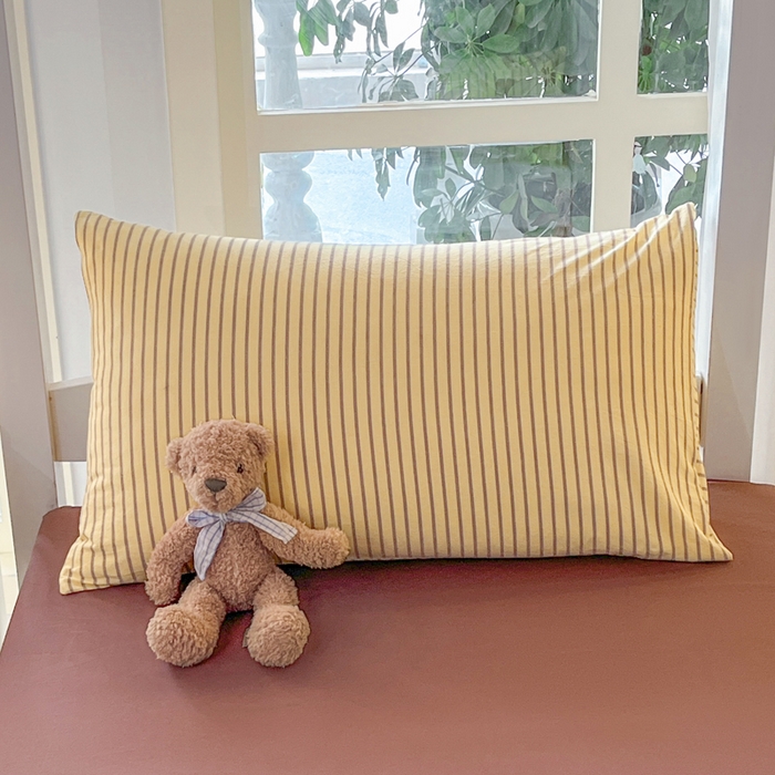 91家纺网 家纺一手货源 找家纺 柠萌家居 2025年最新款学生宿舍全棉无印风A类良品宿舍上下铺三件套 黄咖条