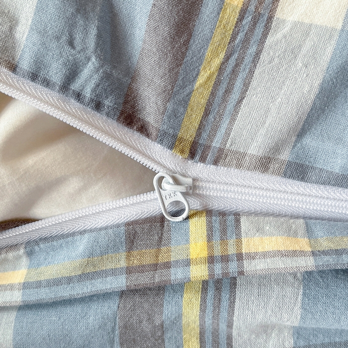 91家纺网 家纺一手货源 找家纺 柠萌家居 2025年最新款学生宿舍全棉无印风A类良品宿舍上下铺三件套 莫卡蓝